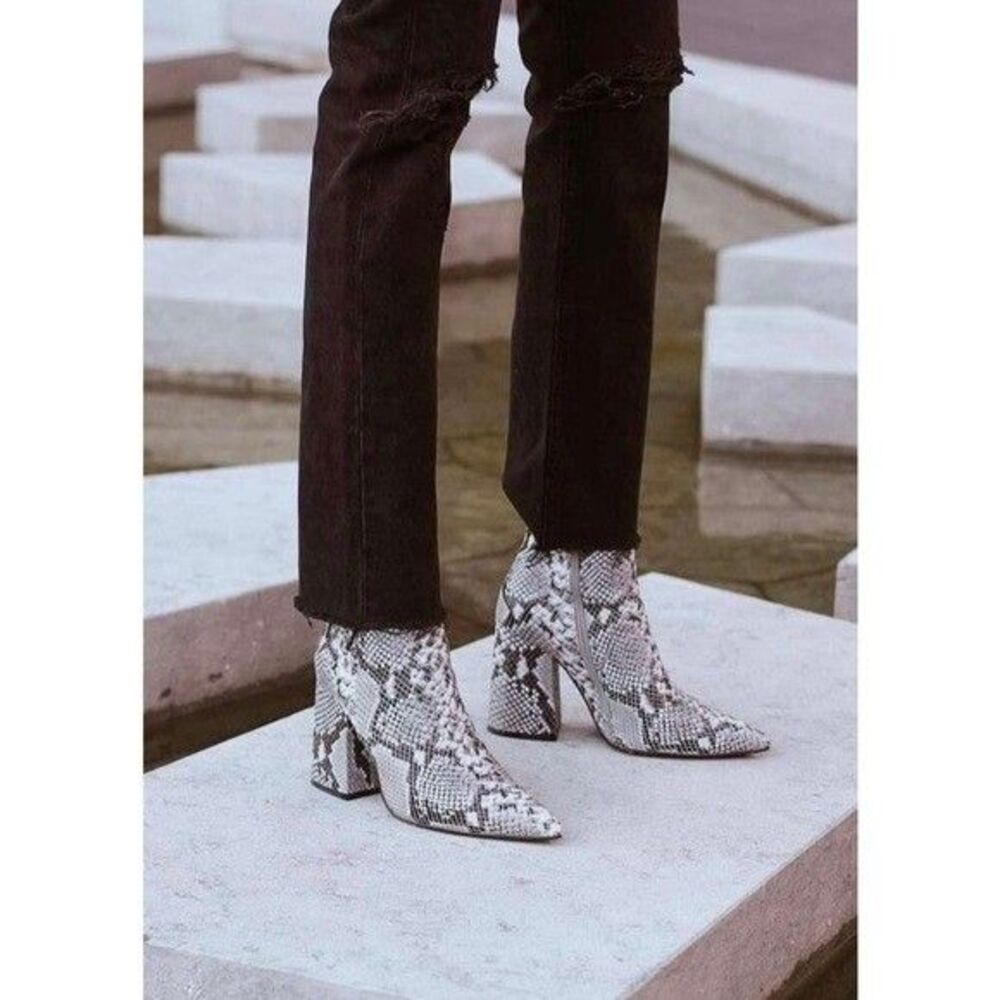 Alias Mae Size EU 36 Leather Snake Skin Print Ahara Heeled Ankle Boots
